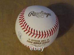 Autographed So Taguchi Signed 2008 World Series Baseball Phillies JSA COA