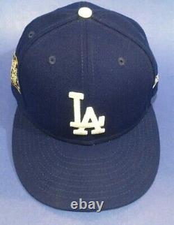 BATES 2020 WORLD SERIES LOS ANGELES DODGERS HAT size 7 3/8 TEAM ISSUED