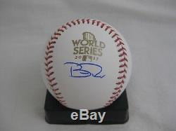 BRAD PEACOCK signed/auto'd Rawlings 2017 WORLD SERIES MLB Baseball-ASTROS BAS