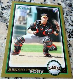 BUSTER POSEY 2010 Bowman GOLD Rookie Card RC 3 World Series Rings ROY MVP HOT $$