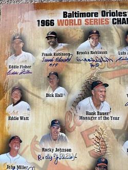 Baltimore Orioles 1966 World Series Autographed 16 x 20 Frank Robinson