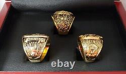 Baltimore Orioles World Series 3 Ring Set With Wooden Display Box. Ripken