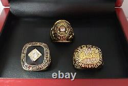 Baltimore Orioles World Series 3 Ring Set With Wooden Display Box. Ripken