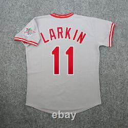Barry Larkin 1990 Cincinnati Reds World Series Men's Grey Cooperstown Jersey