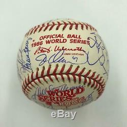 Beautiful 1986 New York Mets WS Champs Team Signed World Series Baseball JSA COA