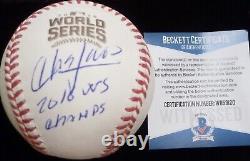 Beckett Aroldis Chapman 2016 Ws Champs Signed 2016 World Series Game Baseball