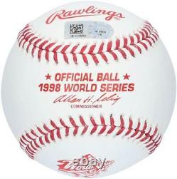 Bernie Williams New York Yankees Autographed 1998 World Series Logo Baseball