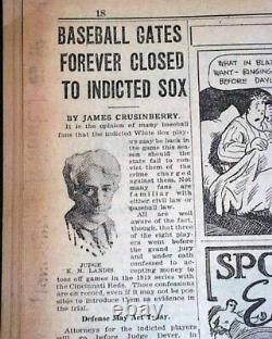 Best CHICAGO BLACK SOX World Series of Baseball Plot SCANDAL 1921 Trib Newspaper