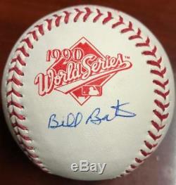Billy Bates Autographed Rawlings Official 1990 World Series Baseball VERY RARE