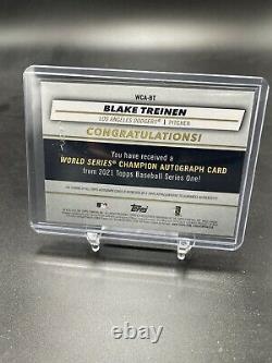 Blake Treinen 2021 Topps Series 1 #WCA-BT Auto /50 World Series Champion Dodgers