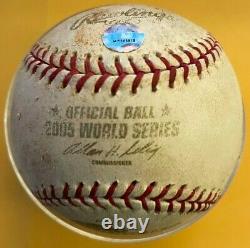 Bobby Jenks Autographed 2005 World Series Game Used Baseball White Sox Game 4