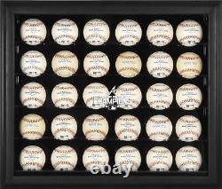 Braves 2021 MLB World Series Champions Black FRMD Logo 30-Baseball Display Case