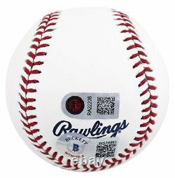 Braves Ronald Acuna Jr. Signed 2021 World Series Logo Oml Baseball BAS Witness