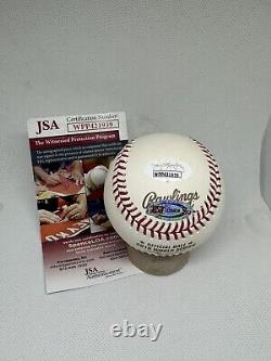 Bruce Bochy Signed 2010 World Series Baseball with WS Champs Inscription SF JSA