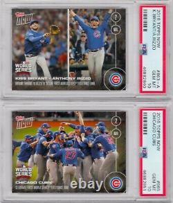 Bryant Rizzo Chicago Cubs 2016 Topps Now World Series #663 & 665 PSA 10 Lot of 2