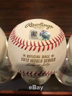Buster Posey Autographed 10 12 14 World Series Baseball Set SF Giants MLB