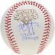 Cc Sabathia Yankees Signed 2009 World Series Logo Baseball & 09 Ws Champs Insc