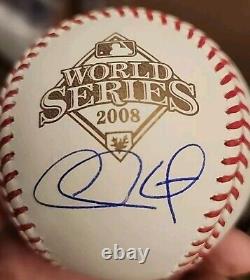 CHASE UTLEY Autographed 2008 World Series Baseball Phillies Fanatics Authentic