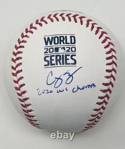 COREY SEAGER Autographed Dodgers 2020 WS Champs World Series Baseball FANATICS