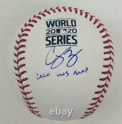COREY SEAGER Autographed Dodgers 2020 WS MVP World Series Baseball FANATICS