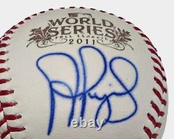 Cardinals Albert Pujols Signed 2011 World Series Baseball BAS Beckett Witnessed