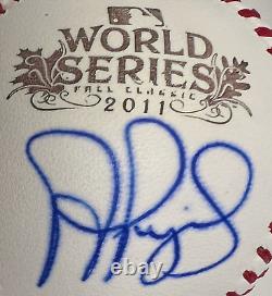 Cardinals Albert Pujols Signed 2011 World Series Baseball BAS Beckett Witnessed