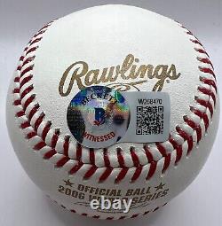 Cardinals Yadier Molina Signed 2006 World Series Baseball Beckett Witnessed