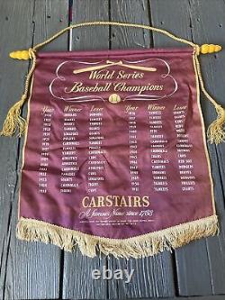 Carstairs Whiskey World Series Baseball Champions 1920-1951 Vintage 1950s Banner