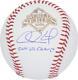 Chase Utley Phillies Signed 2008 World Series Logo Baseball With Ws Champs Insc