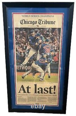 Chicago Cubs 2016 Limited Edition World Series Champions Tribune Custom Framed