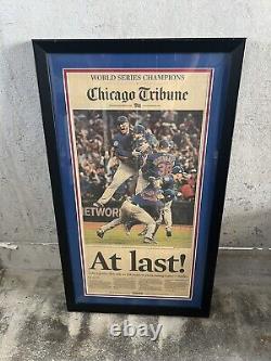 Chicago Cubs 2016 Limited Edition World Series Champions Tribune Custom Framed