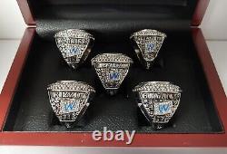 Chicago Cubs 2016 World Series 5 Ring Set With Wooden Display Box. Baez Bryant