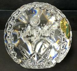 Chicago Cubs 2016 World Series Champions Crystal Baseball Paperweight Waterford