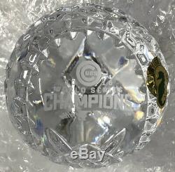 Chicago Cubs 2016 World Series Champions Crystal Baseball Paperweight Waterford