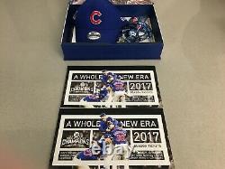 Chicago Cubs 2017 Season Ticket Booklets + World Series Souvenirs