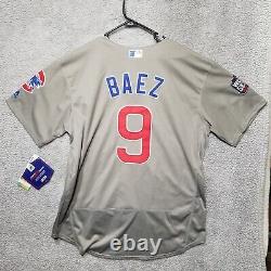 Chicago Cubs Majestic Javier Baez Stitched Jersey 2016 World Series Patch Sz 48