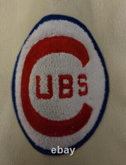 Chicago Cubs Mitchell & Ness Suade Leather & Wool Baseball Jacket men's size-XL