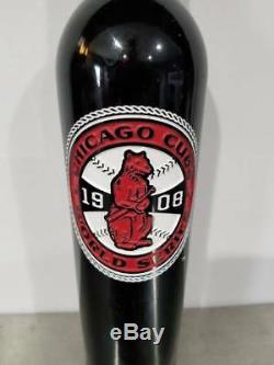 Chicago Cubs World Series Champs BASEBALL Wine Bottle Hand Etched RARE UNOPENED