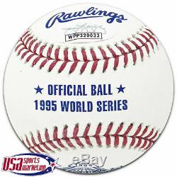 Chipper Jones Braves Autographed 1995 World Series Game Baseball JSA Auth