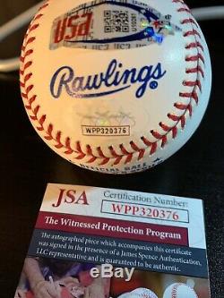 Chipper Jones Braves Autographed Signed 1995 World Series Logo Baseball JSA