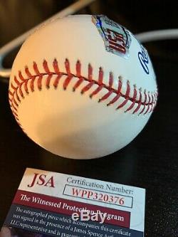 Chipper Jones Braves Autographed Signed 1995 World Series Logo Baseball JSA