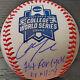 Christian Moore Autographed 2024 College World Series Baseball Hit For Cycle