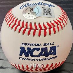 Christian Moore Autographed 2024 College World Series Baseball Hit For Cycle