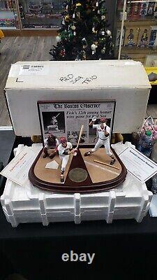 Cib Carlton Fisk 12th Home Run 1975 World Series Danbury Mint Trio Figure Bench