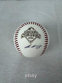 Clay Condrey Signed Autographed 2008 World Series Baseball ROMLB JSA