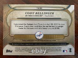 Cody Bellinger 2017 Topps Triple Threads Wood Auto Jersey RC #d 1/1 World Series