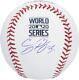 Cody Bellinger Dodgers Signed 2020 Mlb World Series Champions Logo Baseball