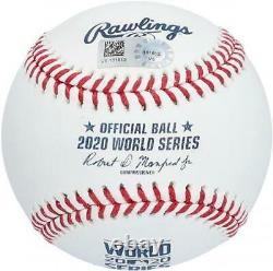 Cody Bellinger LA Dodgers Signed 2020 MLB World Series Champs Logo Baseball