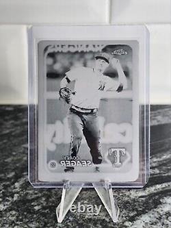 Corey Seager 2024 Topps Chrome Printing Plate- 1/1 Black-world Series Mvp