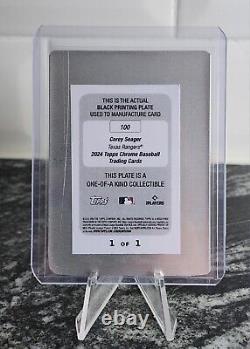 Corey Seager 2024 Topps Chrome Printing Plate- 1/1 Black-world Series Mvp